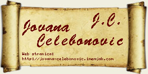Jovana Čelebonović vizit kartica